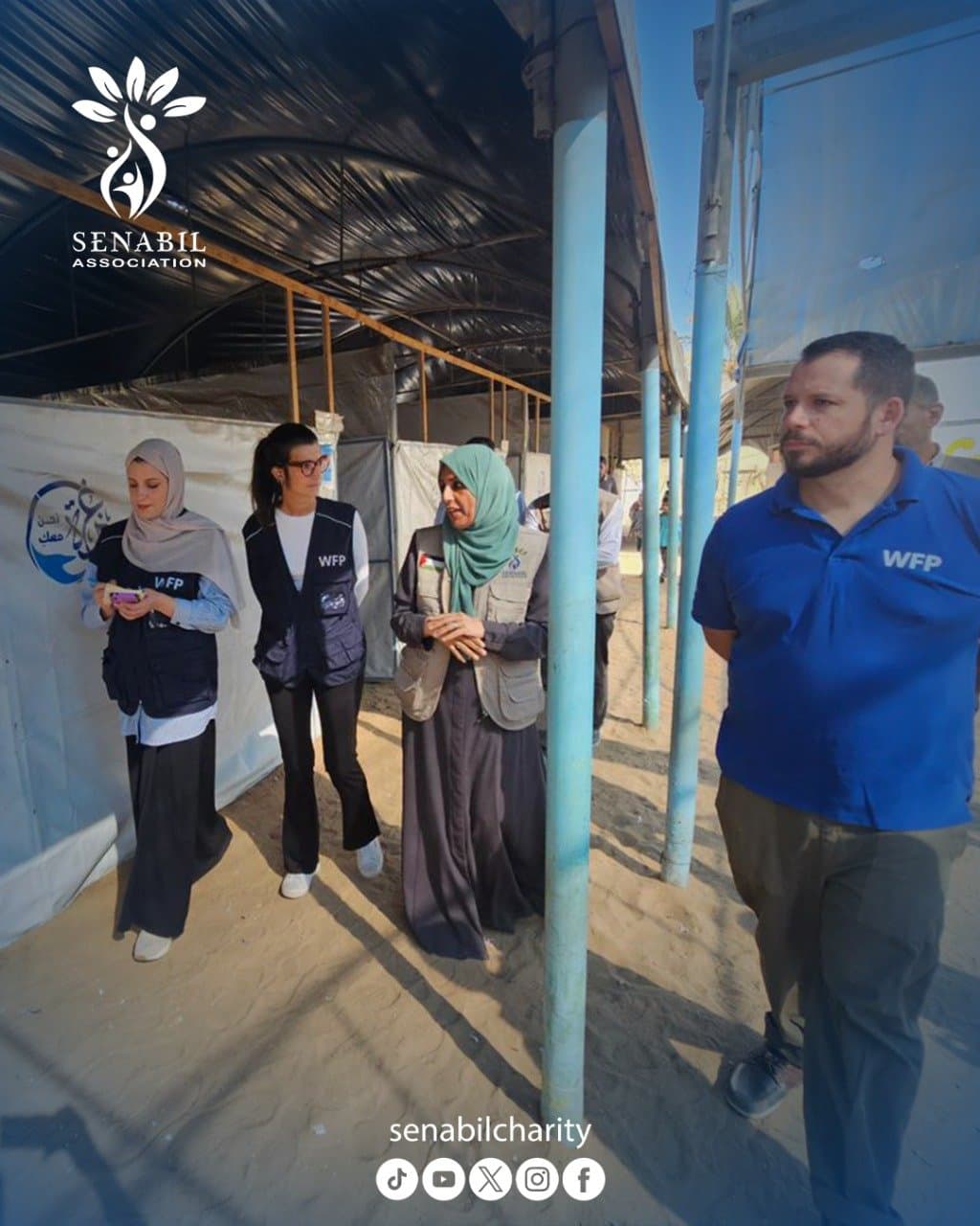 وفد من برنامج الأغذية العالمي ومؤسسة Global Communities يزور مدرسة السنابل في دير البلح لبحث سبل التعاون المشترك