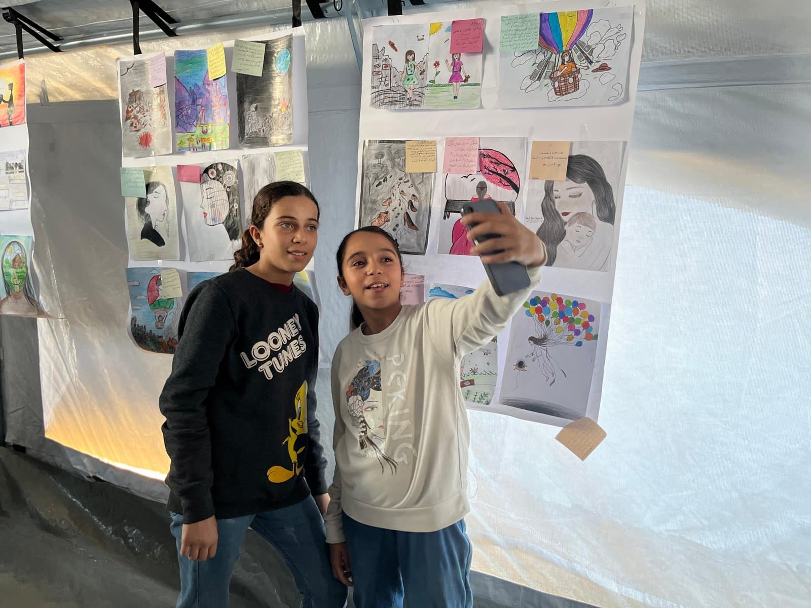 Closing of the Psychosocial Support Project through Organizing an Art Exhibition of Students’ Drawings in Partnership between Senabil Foundation and Heart of Gaza Foundation