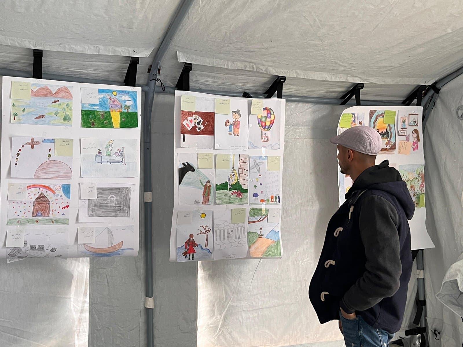 Closing of the Psychosocial Support Project through Organizing an Art Exhibition of Students’ Drawings in Partnership between Senabil Foundation and Heart of Gaza Foundation