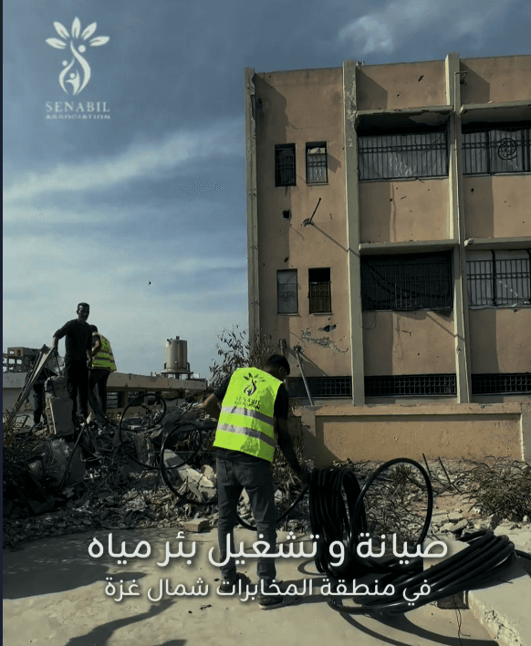قامت مؤسسة السنابل بعمل صيانة لبئر مياه وتوريد غاطس في منطقة المخابرات