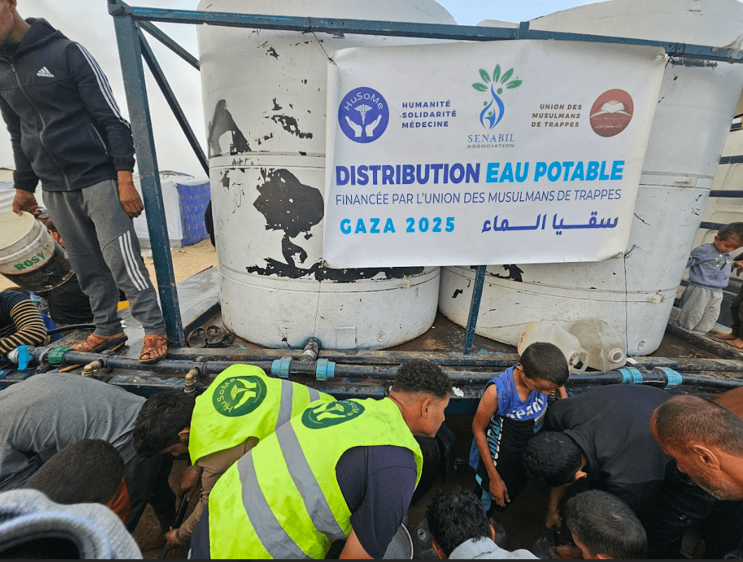 استمرار مشاريع سقيا المياه في قطاع غزة بالشراكة مع مؤسسة هيوسم