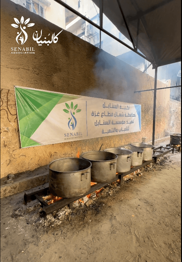 Operation of a Community Kitchen and Distribution of Meals in Displacement Camps across Gaza under the “Kalbunyan” Campaign amid Famine and Harsh Conditions