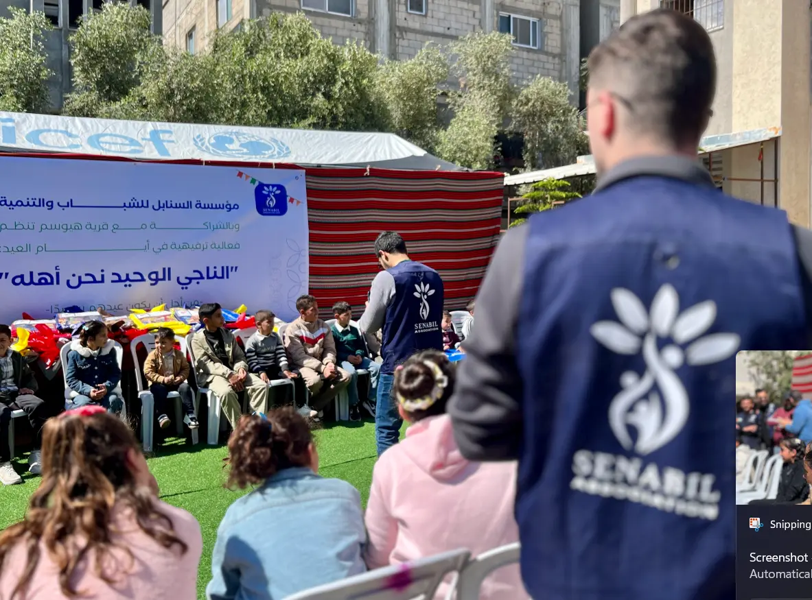 Senabel Association Organizes Recreational Event During Eid al-Fitr for Sole Survivor Children in Partnership with Hyousm Village