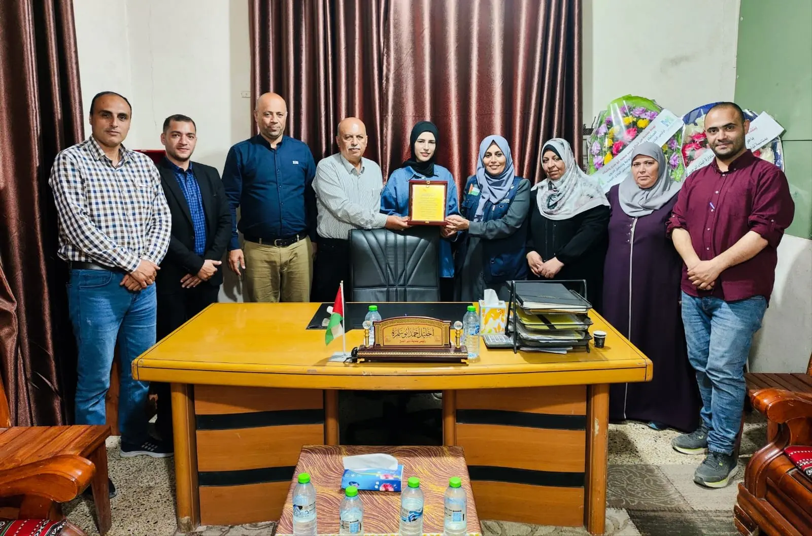 Delegation from Senabil Association Congratulates Deir al-Balah Municipality on New Municipal Council Leadership