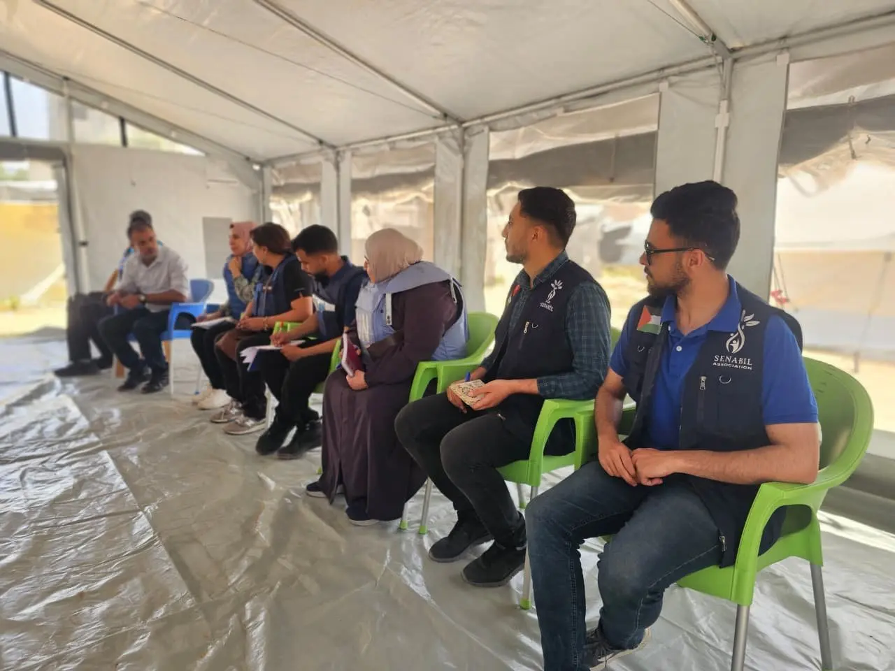 UN Delegation and Senabil Team Visit “Yellow Line” Camps in Al-Maghazi to Assess Humanitarian Needs