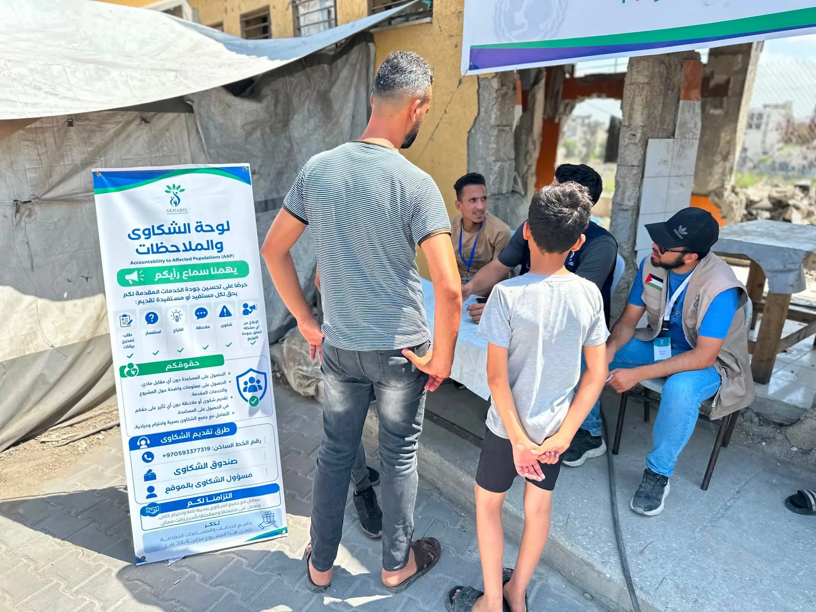 UNICEF and Senabil Delegation Visits Marginalized Areas in Eastern Gaza to Oversee Shelter Assistance Distribution