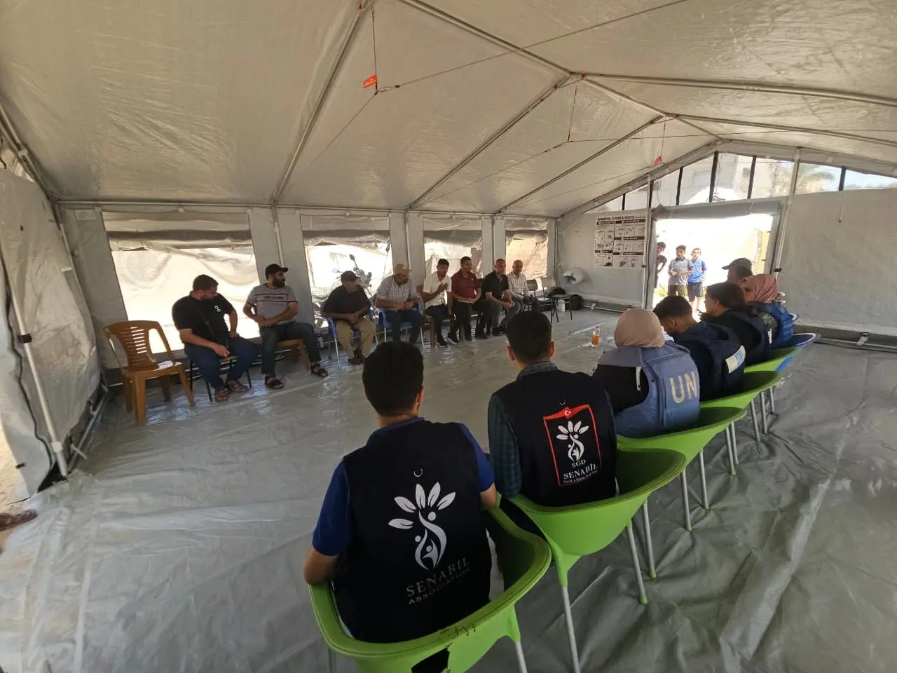UN Delegation and Senabil Team Visit “Yellow Line” Camps in Al-Maghazi to Assess Humanitarian Needs