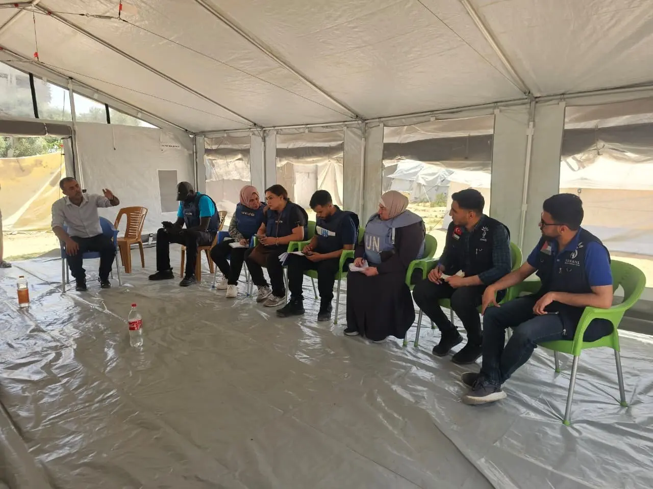 UN Delegation and Senabil Team Visit “Yellow Line” Camps in Al-Maghazi to Assess Humanitarian Needs