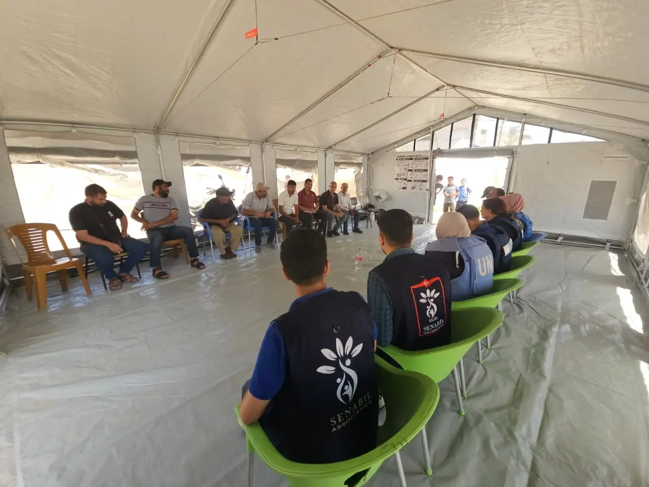 UN Delegation and Senabil Team Visit “Yellow Line” Camps in Al-Maghazi to Assess Humanitarian Needs