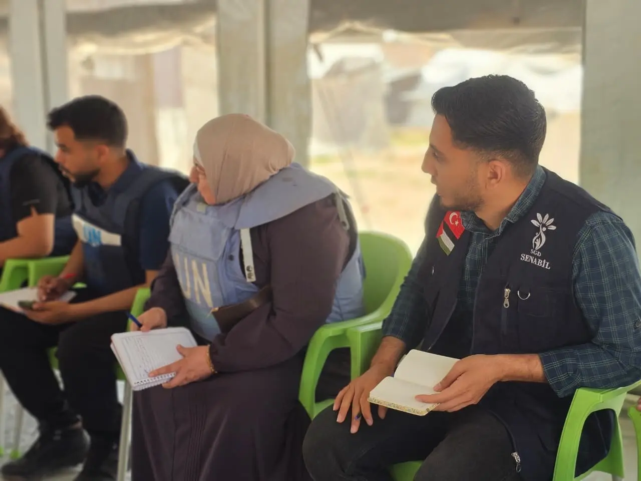 UN Delegation and Senabil Team Visit “Yellow Line” Camps in Al-Maghazi to Assess Humanitarian Needs