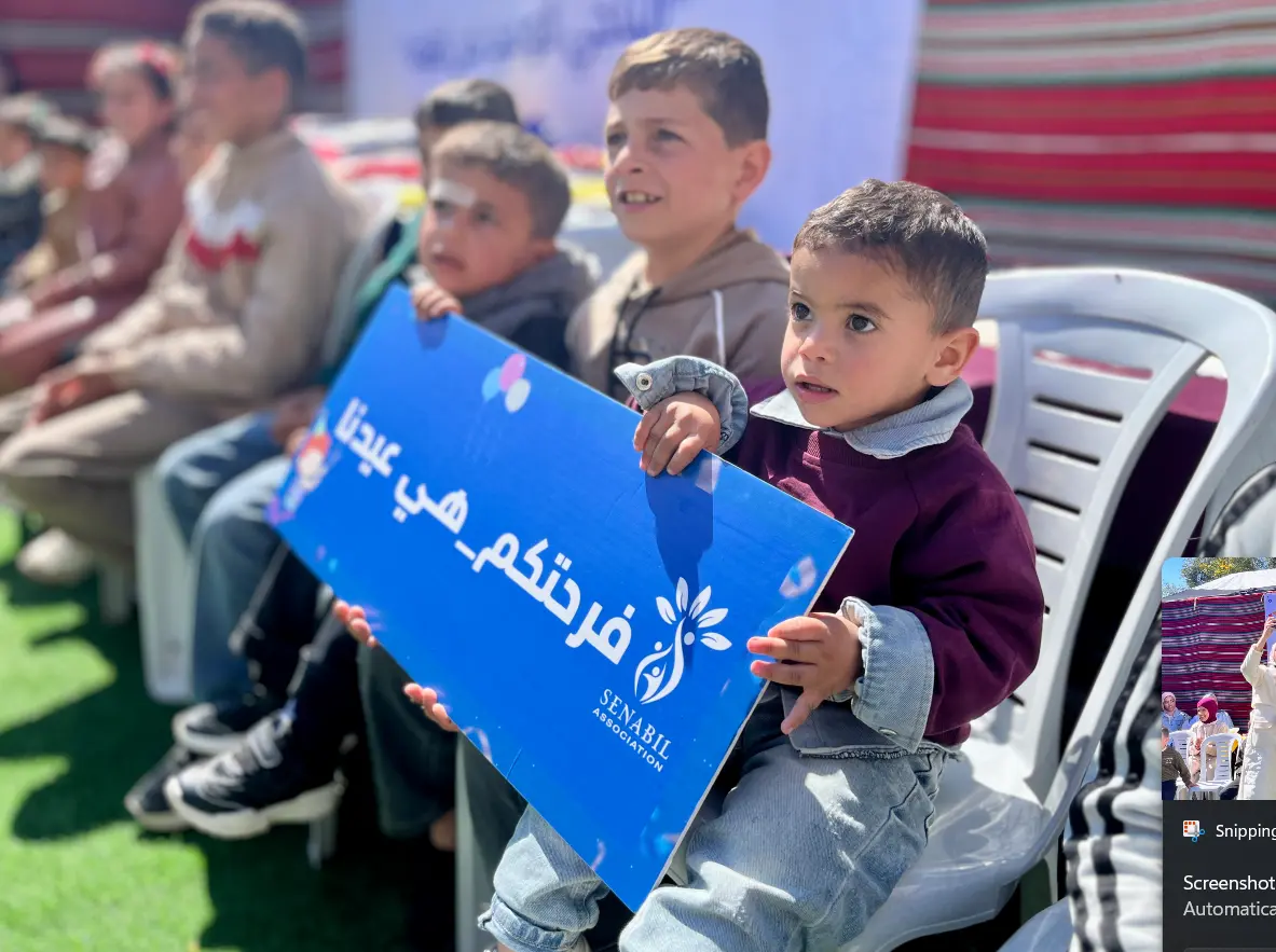 Senabel Association Organizes Recreational Event During Eid al-Fitr for Sole Survivor Children in Partnership with Hyousm Village