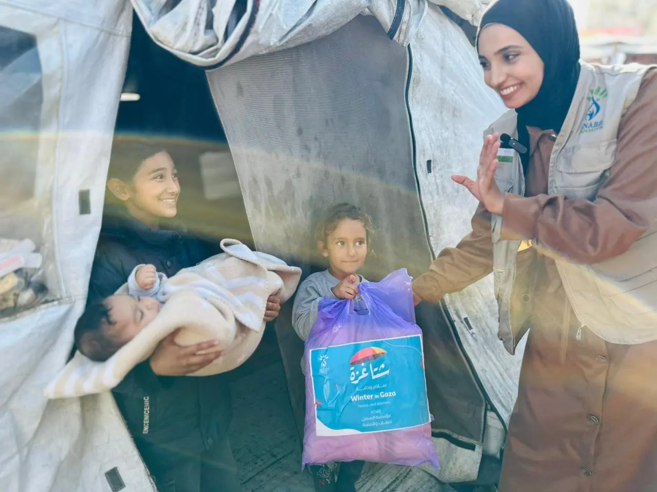 Distribution of Winter Clothing Kits for Infants under the “Gaza Winter… Peace & Warmth” Campaign